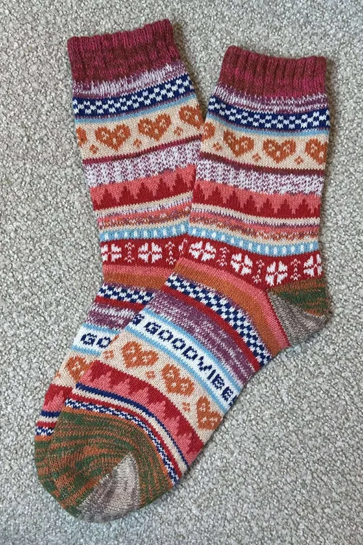 Good Vibes Fair Isle Socks 4 -